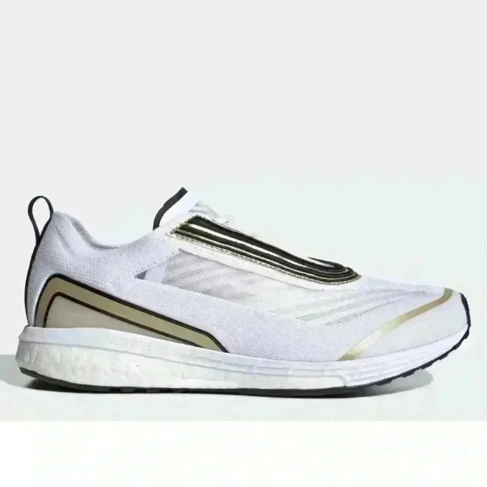 Adidas Adizero Boston x Stella McCartney Shoes Womens 7.5 White Golden Butter